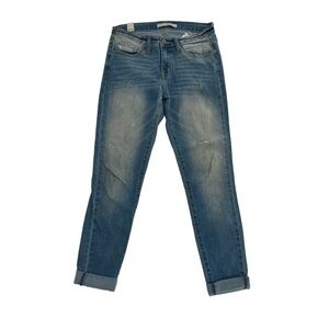 KanCan Cuffed Hem Distressed Skinny Jeans Size 25 Women’s